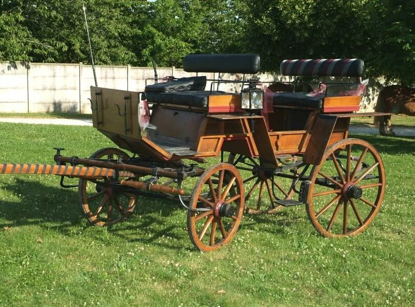 Break de chasse de 1870 en bois verni, pièce de musée